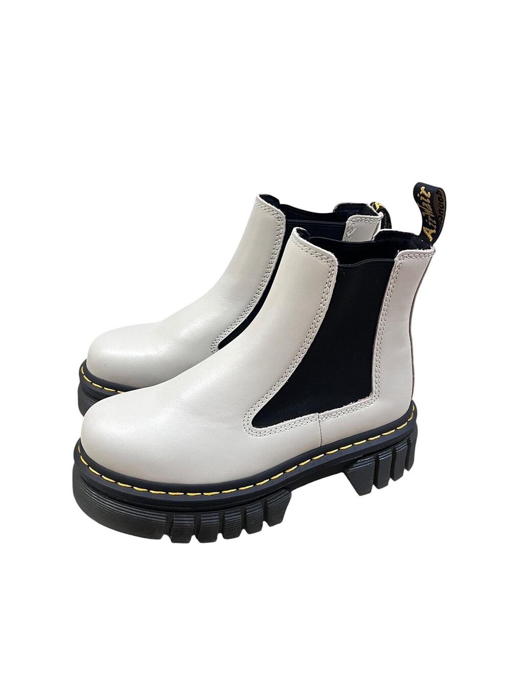 Dr. Martens Audrick Nappa Leather Platform Chelsea Boots Womens Size 6 EU 37